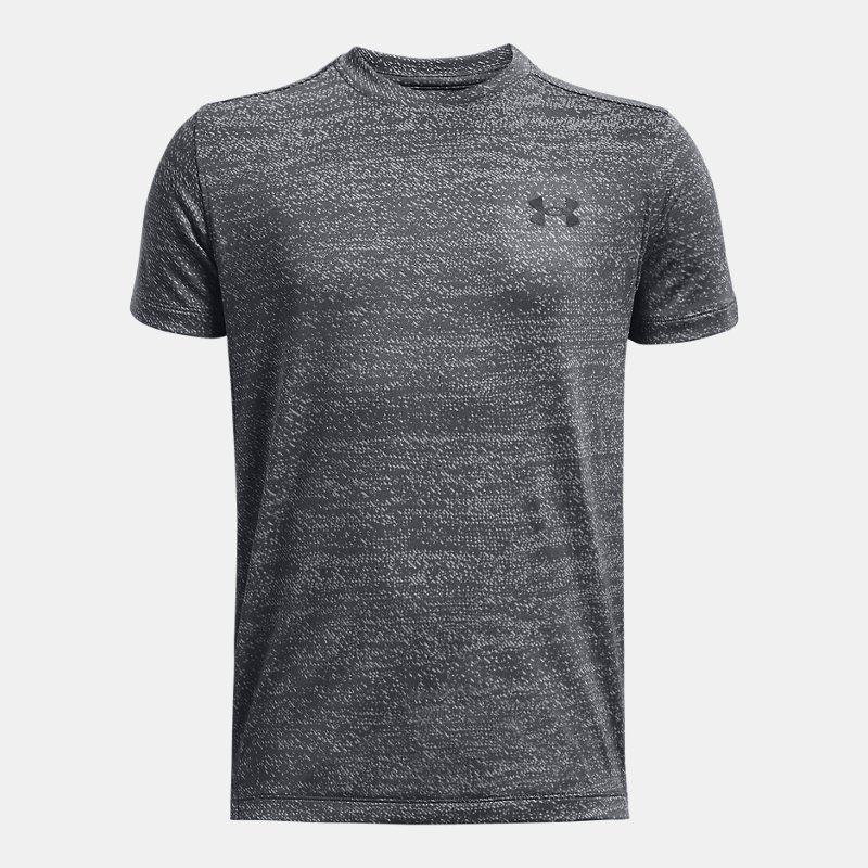 Boys'  Under Armour  Tech™ Vent Jacq Under Armour rd Short Sleeve Pitch Gray / Black YSM (50 - 54 in)